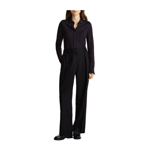 Tommy Hilfiger Camicia casual Camicia Donna slim in viscosa Nero - Francavilla Moda